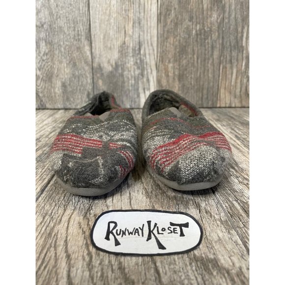 TOMS Slip On Slippers Fleece Woven Women size 7 - Picture 4 of 11